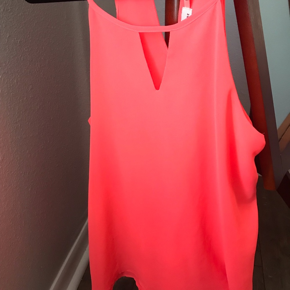 Neon pink tank top
